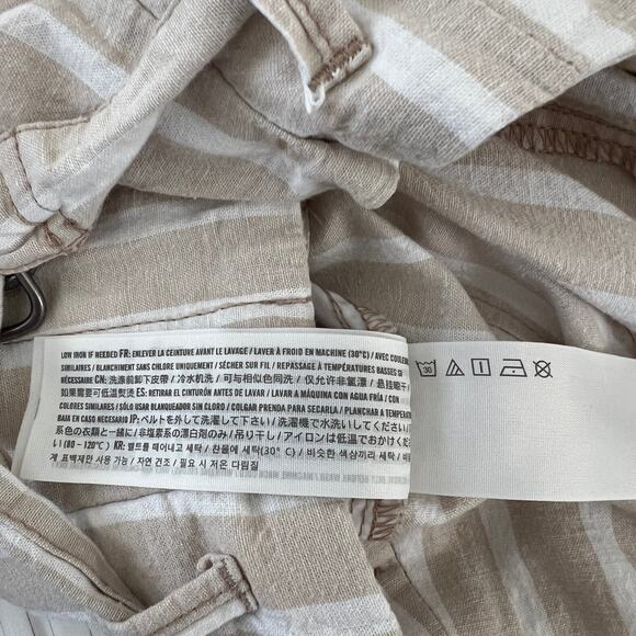 Abercrombie & Fitch Linen Blend High Waist Paper Bag Pants Women's Size Small - Picture 6 of 10
